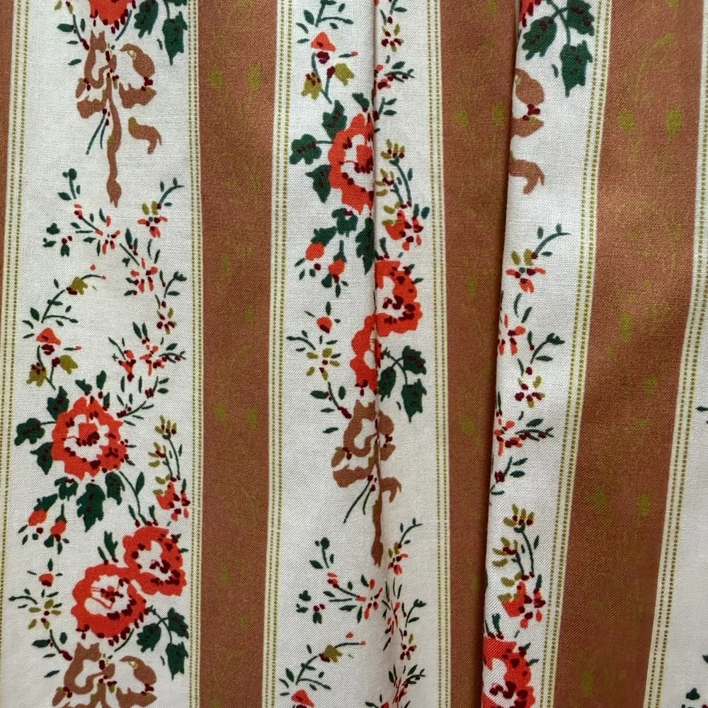 entro Cream and Pink Floral Stripe Midi Dress - Picture 7 of 7